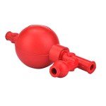 Three-Way Suction Bulb for Lab Pipetting (Red)