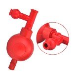 Three-Way Suction Bulb for Lab Pipetting (Red)