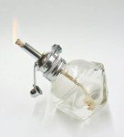 Adjustable Alcohol Lamp with Faceted Glass Design
