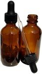 Amber Glass Dropper Bottles - 2oz Pack of 2