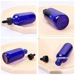 12 Pack 4oz Cobalt Blue Glass Bottles Set