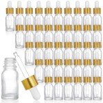40 Pack Clear Glass Dropper Bottles - 10ml
