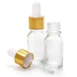 40 Pack Clear Glass Dropper Bottles - 10ml