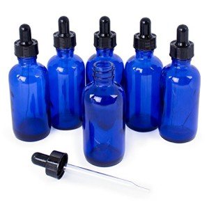 2oz Glass Bottles with Eye Droppers - 6 Pack