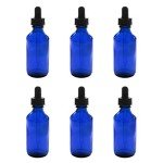 2oz Glass Bottles with Eye Droppers - 6 Pack