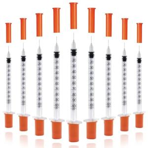 U-100 Disposable Syringes with Needles - 30G, 30-Pack