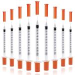 U-100 Disposable Syringes with Needles - 30G, 30-Pack