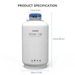 10L Liquid Nitrogen Tank Cryogenic Container with Straps