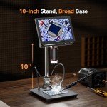 Elikliv EM4K 8" Digital Microscope with Stand