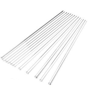 12 Pack Reusable Borosilicate Glass Tubes, 12 Inch