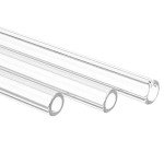 12 Pack Reusable Borosilicate Glass Tubes, 12 Inch