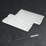 12-Pack 5-Inch Borosilicate Glass Tubes with Brush