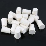 20 Pcs Tapered White Rubber Stoppers for Labs