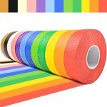 Colored Masking Tape Set - 12 Rolls, 1" x 1980 Ft