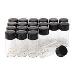 Clear Glass Sample Vials with Screw Caps, 5ml – Pack of 20