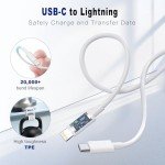 20W USB-C Fast Charger with 6FT Cable (3-Pack)