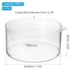 1500ml Borosilicate Glass Crystallizing Dishes - 2 Pack