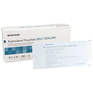 Self-Sealing Autoclave Pouches, 5.25x10 in, 200 Count