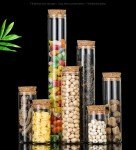 10PCS 60ML Clear Glass Test Tubes with Corks