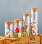 10PCS 60ML Clear Glass Test Tubes with Corks