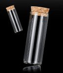 10PCS 60ML Clear Glass Test Tubes with Corks