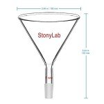 StonyLab 100 mm Glass Short Stem Powder Funnel