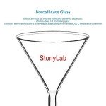 StonyLab 100 mm Glass Short Stem Powder Funnel