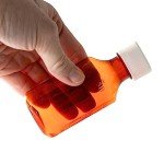 Amber Plastic Medicine Bottles with Safety Caps - 5 Pack