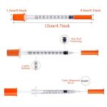 U-100 Disposable Syringes with Needles - 30G, 30-Pack