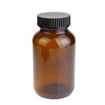 250 ml Amber Glass Wide Mouth Bottles - 24 Pack