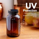 250 ml Amber Glass Wide Mouth Bottles - 24 Pack