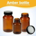 250 ml Amber Glass Wide Mouth Bottles - 24 Pack
