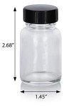 4-Pack 1 oz Clear Glass Bottles with Funnel
