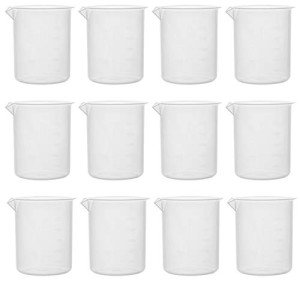 EISCO 12-Pack 500mL Polypropylene Beakers with Graduations