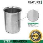 Edu-Labs 250ml Low-Form Stainless Steel Beaker