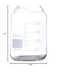 10 Pack 250 mL Graduated Glass Storage Bottles
