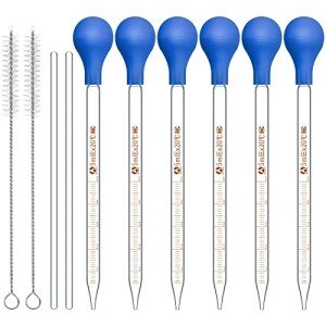 Weewooday Graduated Glass Dropper Pipettes Set