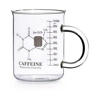 Caffeine Molecule Beaker Mug - 16 oz Glass