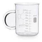 Caffeine Molecule Beaker Mug - 16 oz Glass