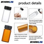 BKMAMLAB 5ml Clear Glass Vials with Caps, 100pcs