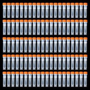 1ml Orange Frosted Test Tubes with Caps – 100 Pcs