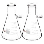 StonyLab 2-Pack Borosilicate Glass Filtering Flasks