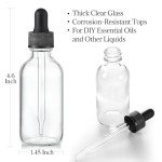 12 Pack Clear Glass Dropper Bottles with Labels