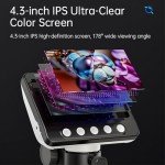 4.3" Digital USB Microscope with 1000X Magnification
