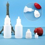 80PCS 10ml Squeezable Plastic Dropper Bottles