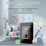 5-in-1 Indoor Air Quality Monitor - Portable Tester