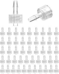 QWORK 1/8" Male Luer Lock Hose Barb Adapter, 50 Pcs