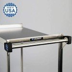 Lakeside Stainless Steel Utility Cart with 3 Shelves