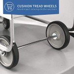 Lakeside Stainless Steel Utility Cart with 3 Shelves