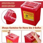 2 Gallon Biohazard Sharps Disposal Containers (6 Pack)